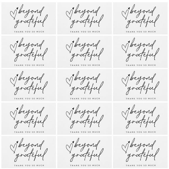 IBASETOY 100Pcs Thank You Cards With Simple Color Matching For Weddings And Customer Gratitude