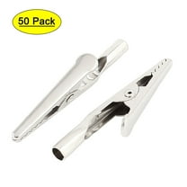 Unique Bargains 50 Pcs Electric Non Insulated Testing Crocodile Alligator Clips Clamps