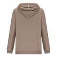 thumbnail image 5 of AXXD Womens Blouses Dressy Casual Basic Summer 2024 New Loose Casual Pullover Vintage Hooded Solid Color Hoodie Top, 5 of 6