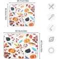 thumbnail image 3 of Absorbent Dish Drying Mat Autumn Pumpkins Fall Leaves Thanksgiving Day Kitchen Counter Mat Protector,Reversible,Medium 18 x 16 Inches, 3 of 6
