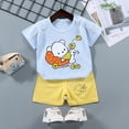 thumbnail image 1 of Conjuntos de ropa para niños y niñas, Top y pantalones cortos, 2 piezas, verano, algodón qym unisex, 1 of 2