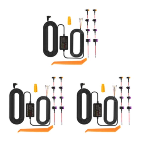 relayinert Black Fast Charging Type-C Hardwire Kit For DashCam - Easy To Install Portable Durable Convenient MCIROhead 3Set
