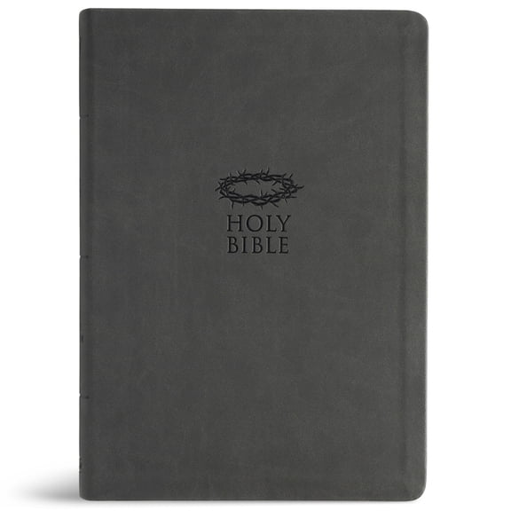 KJV Super Giant Print Reference Bible, Value Edition, Charcoal Leathertouch, (Hardcover)