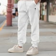 thumbnail image 4 of Dalix Astronaut Embroidery Jogger Midweight Fleece Sweatpants Soft Lounge Pant Drawstring Waistband Pockets Mens in White M Medium, 4 of 5