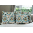 thumbnail image 6 of Ambesonne Tribal Throw Pillow Cover 4 Pack, Abstract Tribal Patterns, 18", Blue Yellow, 6 of 7