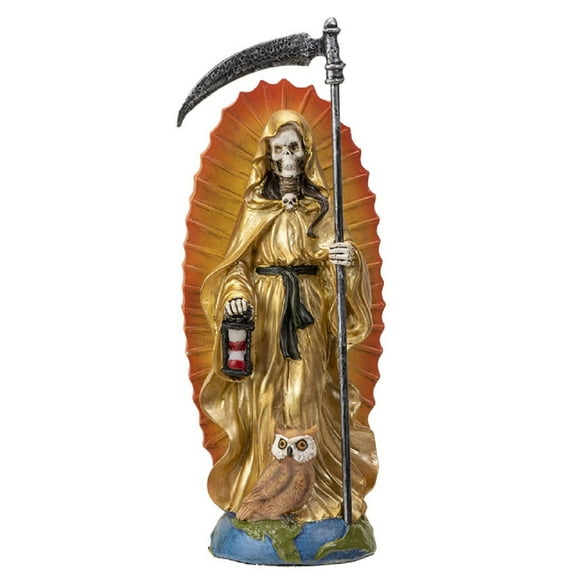 Pacific Giftware Santa Muerte, 7.25-inch Height, Gold, Cold Cast Resin, Home, Home D√©cor
