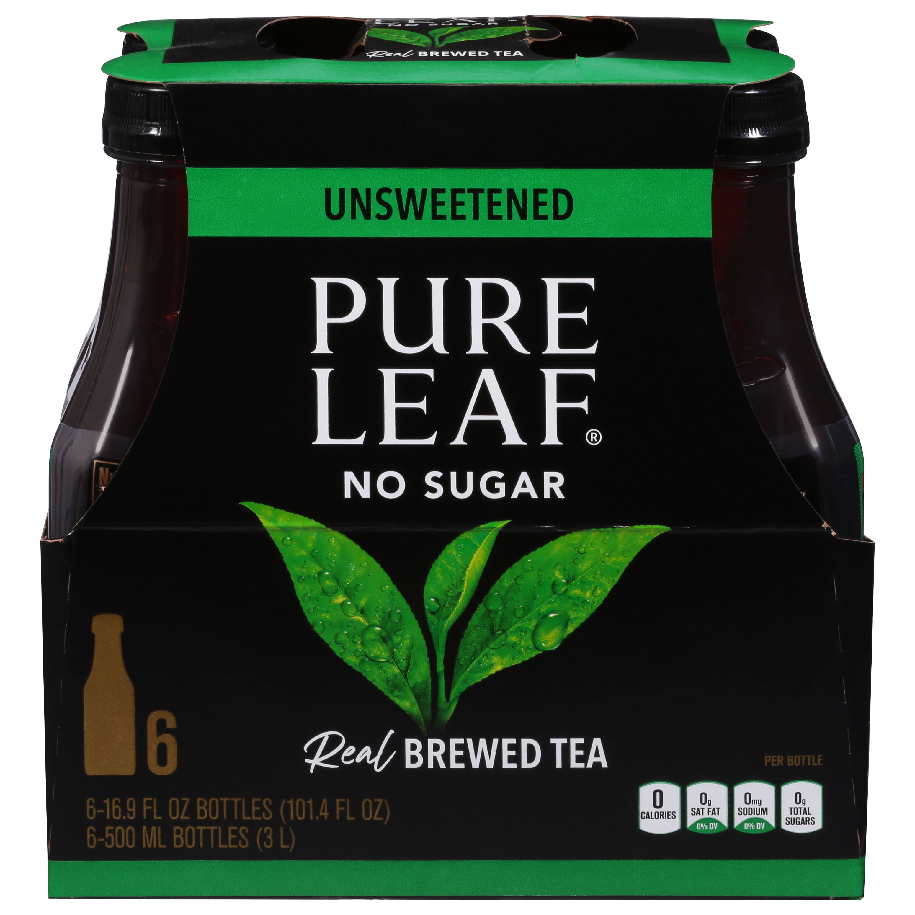 Lipton Pure Leaf Unsweetened Iced Black Tea 16.9 Oz Pack Of 18 Bottles -  Office Depot