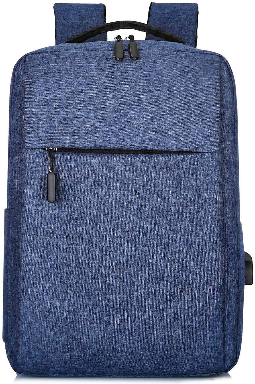 Mens Boys Denim Style Multiple Zip Backpack Rucksack Black Blue Grey 