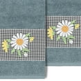 thumbnail image 3 of Linum Home Textiles 2 Pieces Texture/Embroidery Cotton Hand Towel, 30" x 16", Blue, 3 of 3