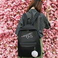 thumbnail image 4 of Student‘S Backpack Junior High School Bag Pencil Bag Shoulder Tote Backpack 4Pcs, 4 of 5