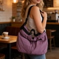 thumbnail image 7 of Ckraxd Women's Crossbody Bag, Large Capacity Tote, Canvas Shoulder Handbag, Lightweight Everyday Purse, Multi-Way Travel Bag, Stylish Practical Organizer, Ideal for Work and Shopping, 7 of 7