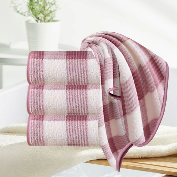 Accesorios de baño Toalla grande de polar con cuadros corales de secado rápido y toallas sanitarias muy absorbentes, suaves, cálidas y cómodas.
