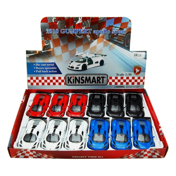 2010 Gumpert Apollo Sport Diecast Car Package - Box of 12 1/36 scale Diecast Model Cars, Assorted Colors