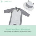 thumbnail image 3 of Cuddle Club One-Piece Baby Swimsuit UPF 50+ Infant Sunscreen Baby Beach Gear, Bear White/Gray 0-3 Mos, 3 of 6
