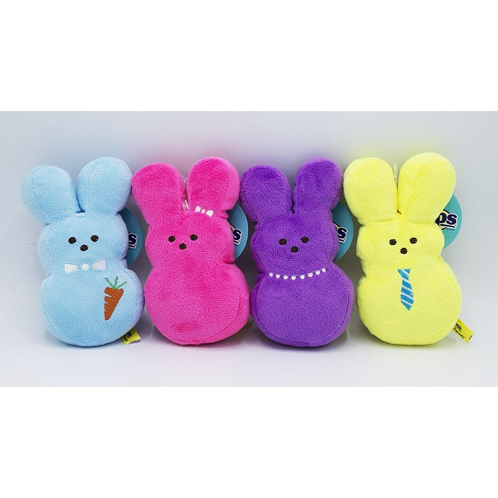 Peeps Plush Easter Bunny Toys for Dogs, Medium, 4 Piece Set Walmart