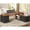 Black+Brown, variant on 70.9" Farmhouse L Shaped Computer Desk with 3 Drawers and Storage Cabinet for Home Office, Study Writing Table with Storage Shelves
