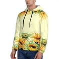 thumbnail image 2 of Bingfone Sunflowers On A Yellow Background Men'S Drawstring Hoodie Long Sleeve Pocket Sweatshirts-Large, 2 of 9