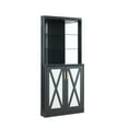 thumbnail image 4 of Home Source Black Gold Corner Bar Cabinet with Mirrored Panels, 4 of 5