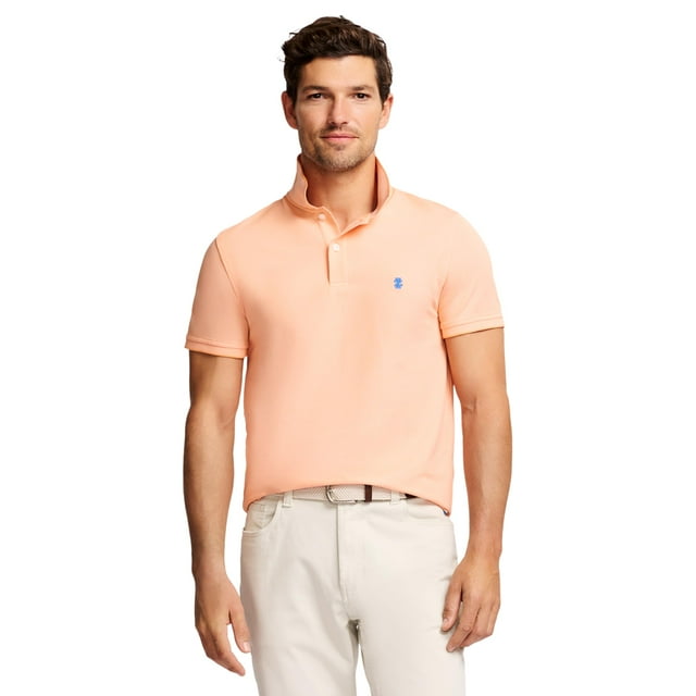 Camisa Polo IZOD Fit Advantage de Manga Corta Color Melón Talle S