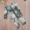 thumbnail image 6 of Qiylii Baby Tie Dyeing Romper, Long Sleeve Round Neck Button-Down Bodysuit, 6 of 8