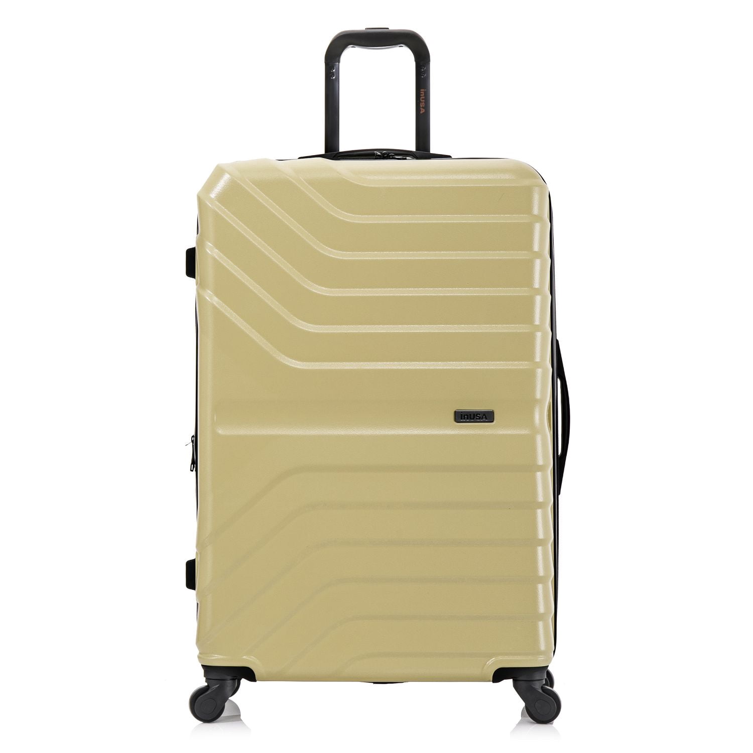 InUSA AURUM 28" Hardside Lightweight Checked Luggage with Spinner Wheels, Handle and Trolley, Champagne