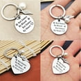 thumbnail image 2 of Silver Stainless Steel Keychain for Sister Pearl Charm Keyring Christmas Decor, 2 of 8