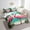 Pink Blue Green, variant on 7pcs Cartoon Penguin Twin Comforter Set for Kids Boys Girls Beach Themed Bedding Comforter Sets, Antarctic Animal Bed in a Bag Cute Wildlife Bedding Set, Coastal Sea Ocean Marine Bed Sheets Set