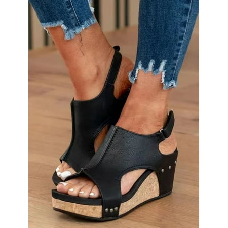 

HOLXI 2024 Wedge Sandals for Women Women s Wedge Sandals Mid Heel Buckle Ankle Strap Espadrilles Wedge Platform Sandals for Women Dressy Summer Casual Beach Outdoor Sandals Wedges Sandal Shoes