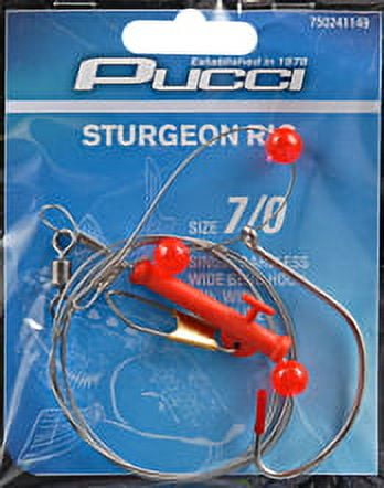 Pucci PSRWBS-5/0 Single Hook WideBend Sturgeon Rig 5/0 w/Slider