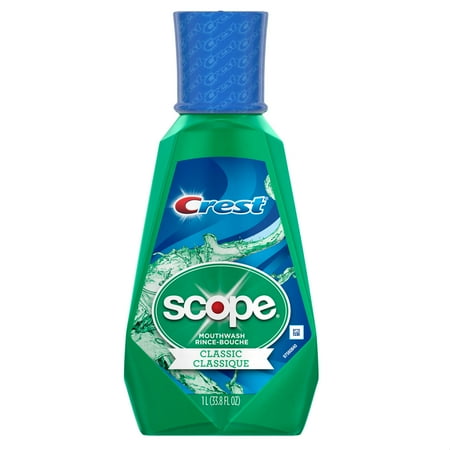 (2 pack) (2 pack) Crest Scope Classic Mouthwash, Original Formula, 1 L