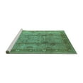 thumbnail image 2 of Ahgly Company Machine Washable Indoor Rectangle Oriental Turquoise Blue Industrial Area Rugs, 8' x 12', 2 of 4