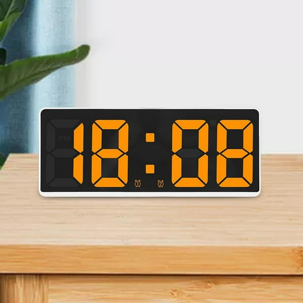 Despertador electrico temperatura fecha funcion de repeticion brillo reloj digital para ancianos de noche dormitorio regalos Naranja Macarena Despertador Walmart en linea