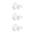 thumbnail image 1 of yingyy 1/2/3/5 2 Pièces Rideau Tieback Ronde Polyester Remplacement Simple Style Ménage Cuisine Parasol Drapé Fixation Fixation Lumière Argent 3PCS, 1 of 6
