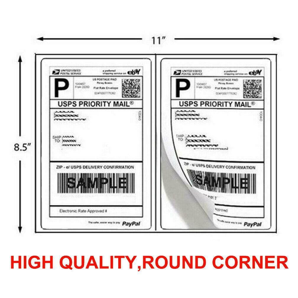 100 Sheet 8.5 x 5.5 Laser Inkjet Printer Shipping Labels 200 Self Adhesive Label 