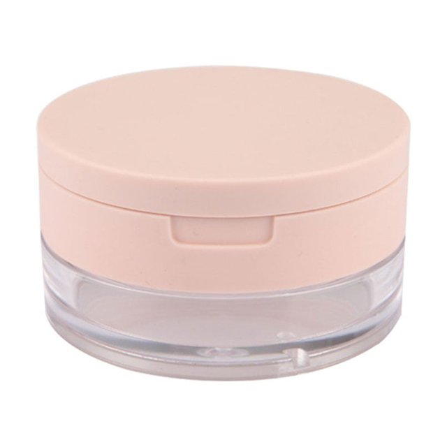Jumpingount Caja de polvo Estuche vacío Herramienta de maquillaje Tapa multifuncional Mano de obra negra Regalo dulce Accesorios de dama de larga Cuentagotas de vidrio y botellas Rosa