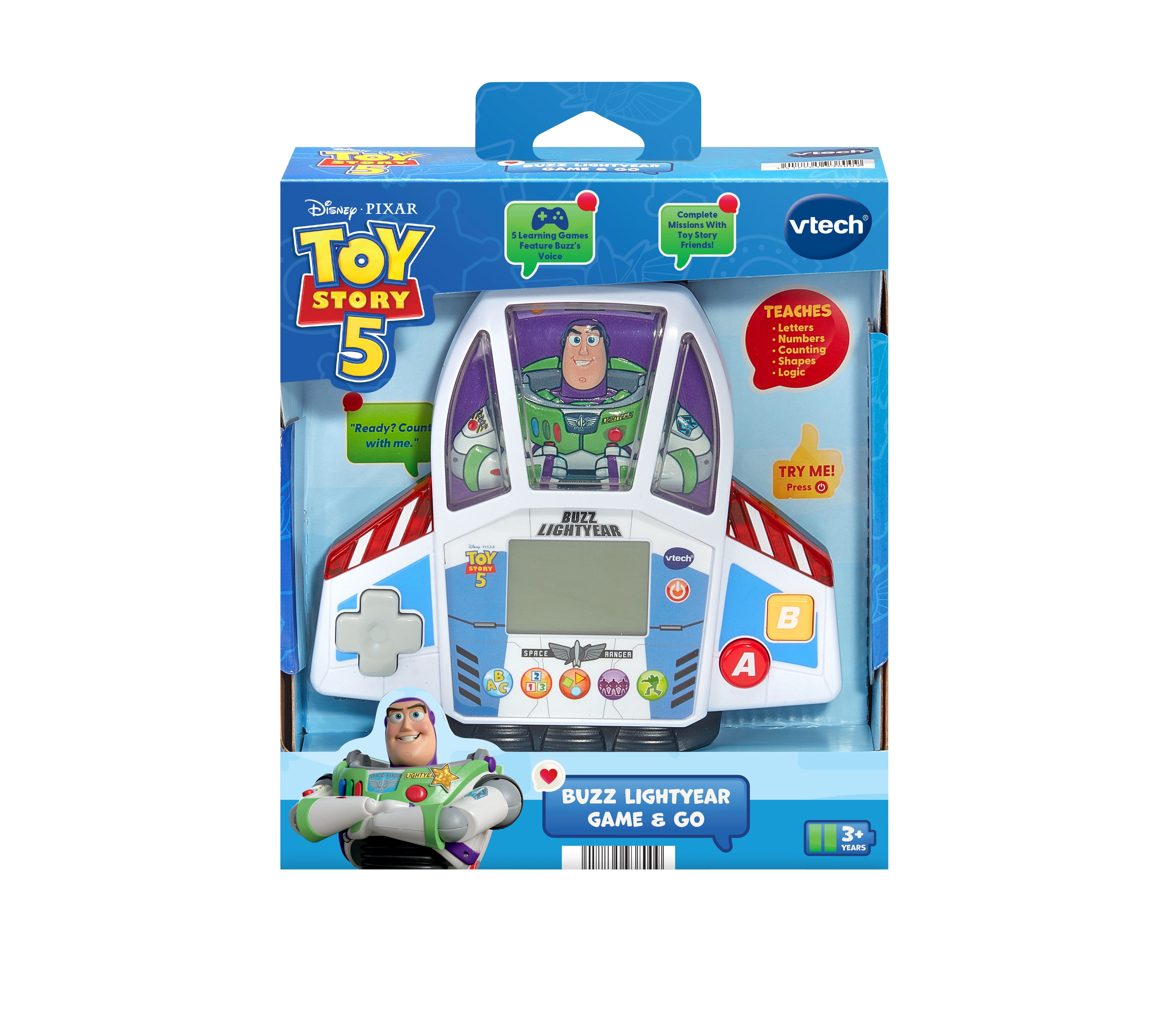 VTech Toy Story 5 Buzz Lightyear Game & Go, Interactive Learning Toy for Ages 3-6 Years