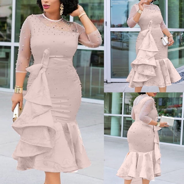 EGNMCR Robes de Soirée pour Femmes, Robes Formelles pour Femmes, Robes de Cocktail pour Femmes Robe Sans Manches à Col Rond Femmes Robe de Bal Formelle Robe de Fête Sans Manches Dos Nu Longues Robes Femmes Robe