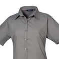 thumbnail image 2 of Premier Womens Poplin Short-Sleeved Blouse, 2 of 4