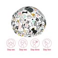 thumbnail image 5 of KLL Puppy Pattern Shower Cap & Bath Cap for Women,Reversible Oversized Waterproof Shower Caps for all Hair Lengths,Elastic Reusable Bathing Hair Cap, 5 of 6