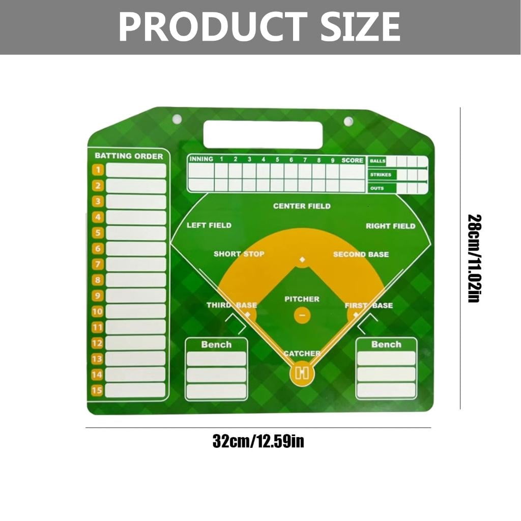 Baseball Strategy Clipboard Baseball Coaching Dry Erases Board Double Sided Baseball Lineups Board Coaching Equipment