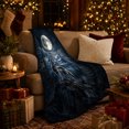 thumbnail image 3 of Arctic Wolf With Wolf And Snowy Pines Snowy Pine Forest Serene Wildlife Art Wildlife Lovers Winter Wilderness Scene Warm Flannel Blanket, Christmas Gift for Cabin and Lodge Home Decor, 3 of 9