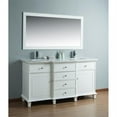 thumbnail image 2 of Stufurhome Cadence 60" White Double Sink Bathroom Vanity with Mirror, 2 of 7