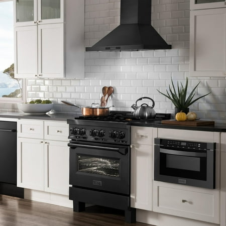 ZLINE - 24" 1.2 cu. ft. Built-in Microwave Drawer in Black Stainless Steel - Black