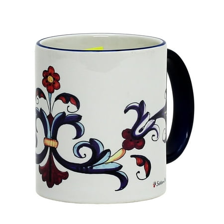 

SUBLIMART: Printed Deruta style Mug with Blue Rim with simplified design