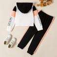 thumbnail image 6 of PatPat Girls Clothes 2 Pieces Butterfly Graphic Pullover Cotton Hoodies Colorblock Crop Tops and Jogger Pants Outfit Set Size 4-12, 6 of 8