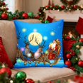 thumbnail image 1 of Funda de almohada navideña LED | Modos de luz intermitente y fija | Funda de almohada decorativa para sofá y cama | Decoración festiva para el hogar con diseños de Papá Noel y árbol, 1 of 6