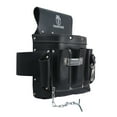 thumbnail image 3 of 10-Pocket Black Leather Electrician Tool Pouch Full Grain Leather Tool Bag Apron Tool Organizer Utility Pouches Durable Leather Pouch for Constructions Carpenter, 3 of 4