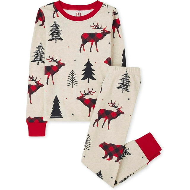 The Children's Place Ensemble de Pyjamas de Noël Festifs Assortis pour Famille Unisexe, Coton