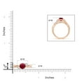thumbnail image 5 of ANGARA Natural Nature Inspired 1 ct Ruby & Diamond Twisted Vine Ring in 14K Rose Gold for Women (Size-6mm) | July Birthstone, Birthday, Anniversary, Jewelry Gift for Women | Natural Ruby Ring, 5 of 9