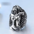 thumbnail image 2 of K-KED Goddess Venus de Milo Statue Ring Stainless Steel Aphrodite Mens Biker Punk Ring-8, 2 of 6